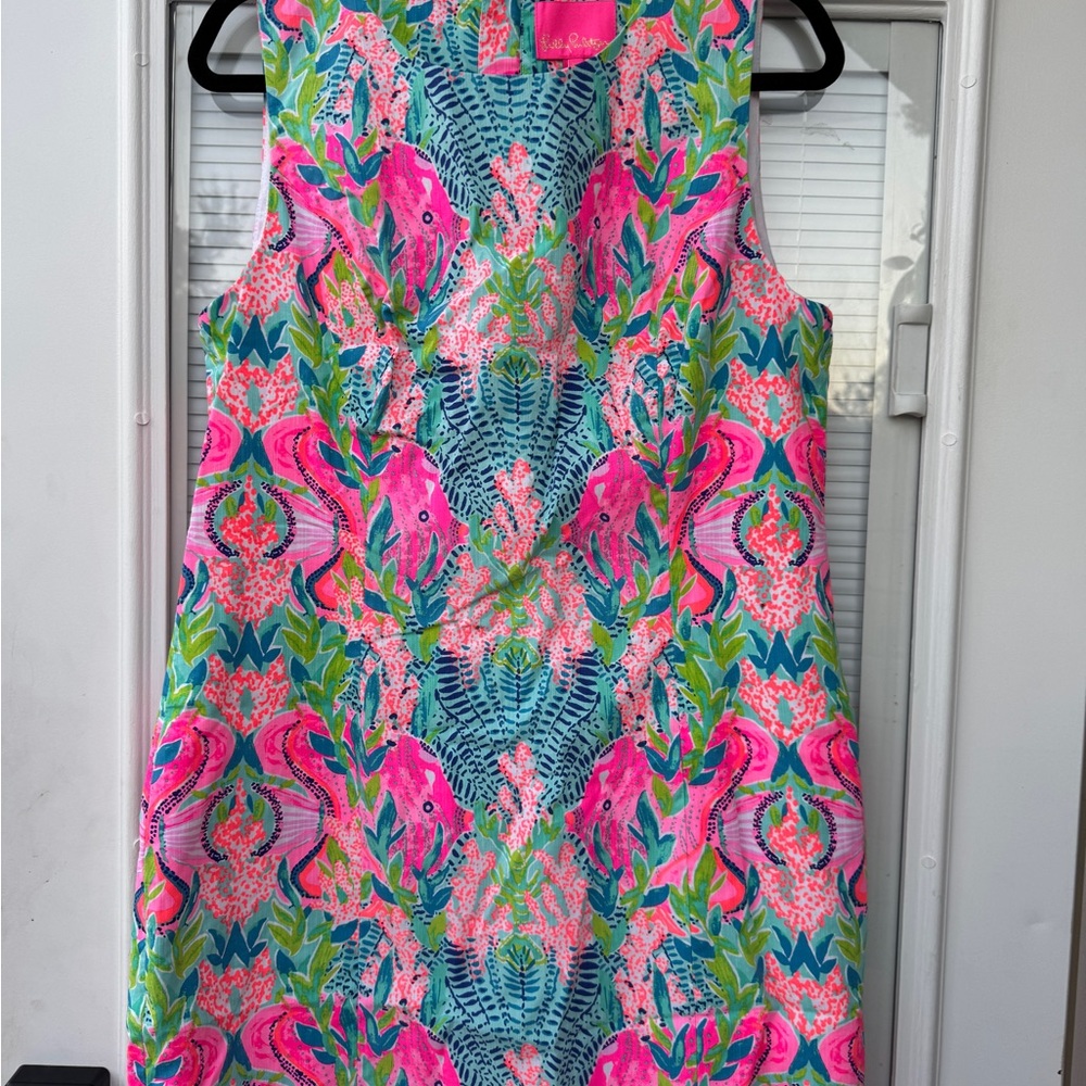 Lilly Pulitzer Vibrant Pink and Blue Dress